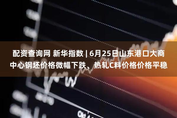 配资查询网 新华指数 | 6月25日山东港口大商中心钢坯价格微幅下跌、热轧C料价格价格平稳
